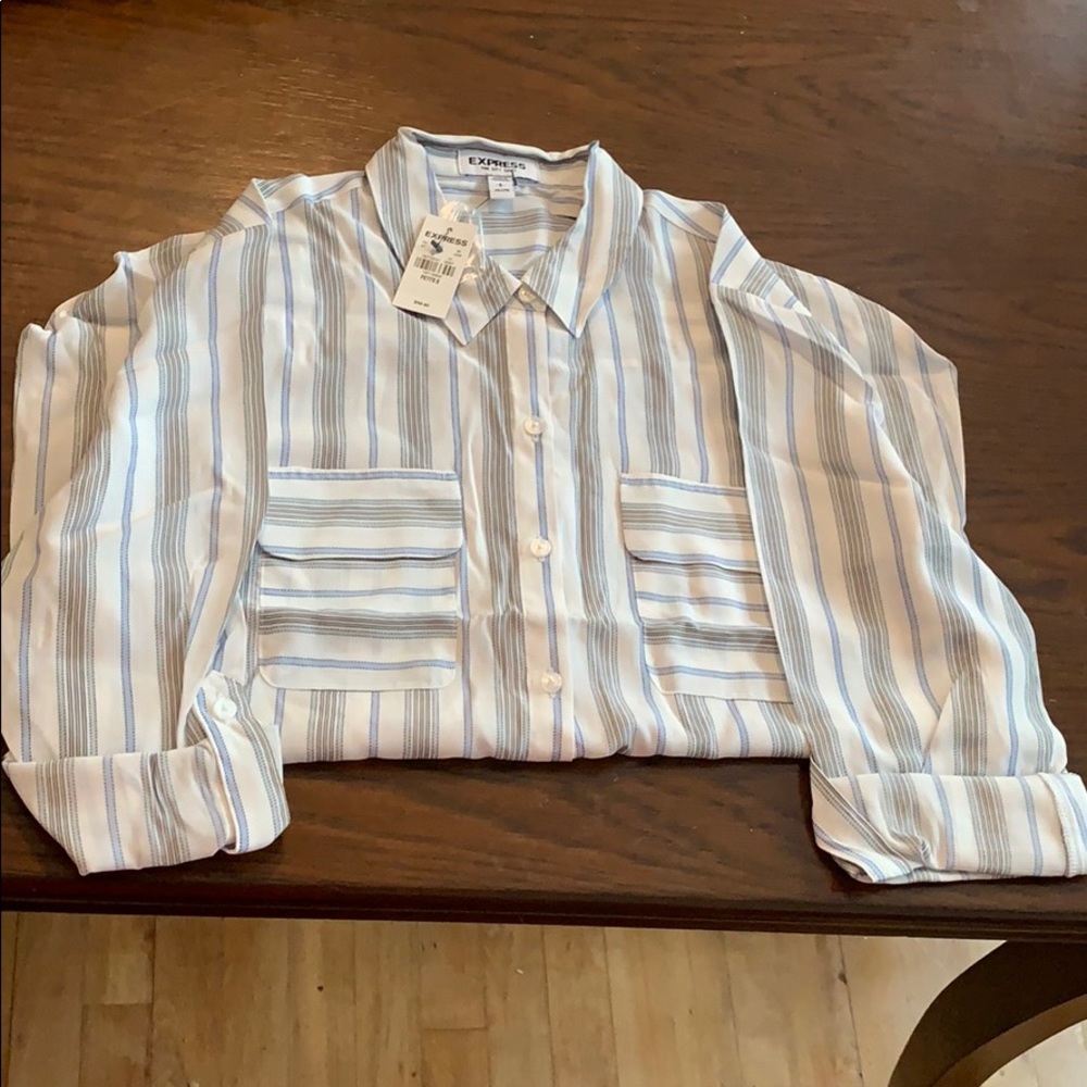 Striped button up